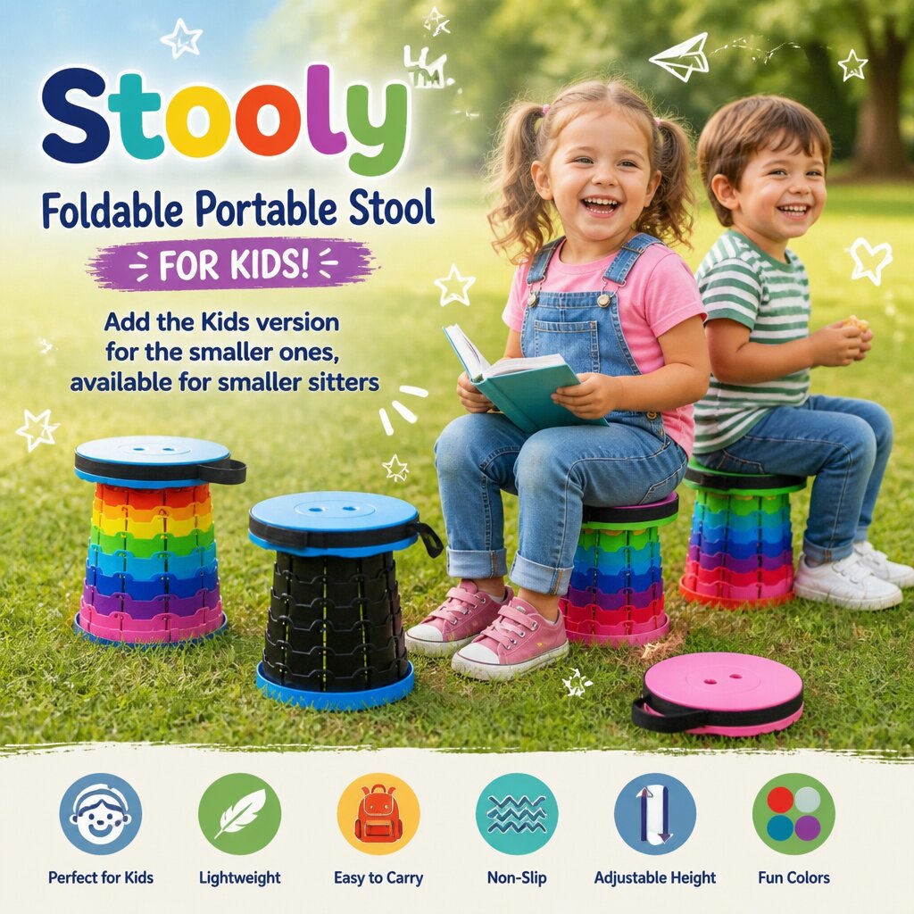 Stooly™ Kids Foldable Portable Stool